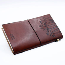 Load image into Gallery viewer, Handmade Leather Journal - True Friends - Brown (80 pages)
