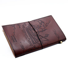 Load image into Gallery viewer, Handmade Leather Journal - Our Family Adventure Book - Brown
