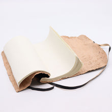 Load image into Gallery viewer, Rolled Leather Travel Notebook - 96 pages - Black  21x15cm