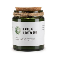 Load image into Gallery viewer, Greenman Woodwick Soy Candle - Sage &amp; Mintwood