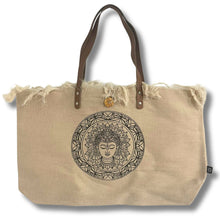 Load image into Gallery viewer, Natural Tote Bag Leather Handle - Inspiration