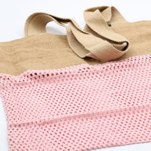 Load image into Gallery viewer, Pure Soft Jute and Cotton Mesh Bag - Rose