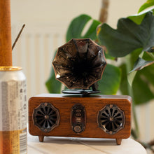 Load image into Gallery viewer, Retro Mini Double Gramophone Speaker - Bluetooth