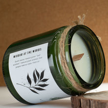 Load image into Gallery viewer, Greenman Woodwick Soy Candle - Leaves &amp; Linen