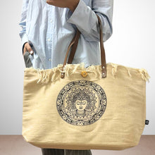Load image into Gallery viewer, Natural Tote Bag Leather Handle - Inspiration