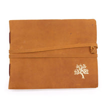 Load image into Gallery viewer, Leather Sketchbook Golden Tree - 144 pages -  18x23cm