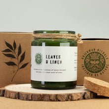 Load image into Gallery viewer, Greenman Woodwick Soy Candle - Leaves &amp; Linen
