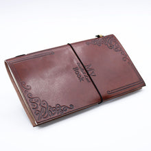 Load image into Gallery viewer, Handmade Leather Journal - My Bucket List Book - Brown (80 pages)