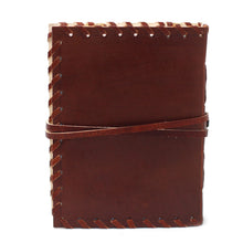 Load image into Gallery viewer, Leather Book of Thoughts with Wrap Notebook (6x4")