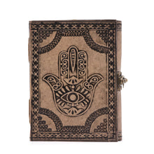 Load image into Gallery viewer, Hamsa - Esoteric Notebook - Antique Grey - 200 pages  Stich Edge- 17.5x12.5x3cm