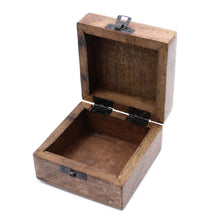 Load image into Gallery viewer, White Washed Wooden Box - 4x4 Aztec Design