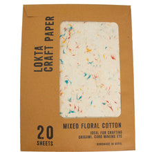 Load image into Gallery viewer, Lokta Craft Paper - Mixed Floral Cotton