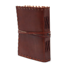 Load image into Gallery viewer, Leather Book of Thoughts with Wrap Notebook (6x4")