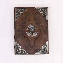 Load image into Gallery viewer, Heafty Red Tan Book - Zinc Rose Decor - 200 Deckle Edges Pages - 26x18cm