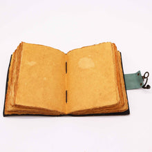Load image into Gallery viewer, Leather "Moon Phases" Deckle-edge Notebook