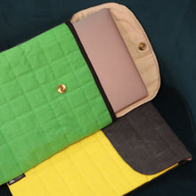Load image into Gallery viewer, Laptop Padded Pouch - Frog Green - 14oz Stonewash