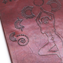 Load image into Gallery viewer, Small Notebook with strap - Cosmic Goddess