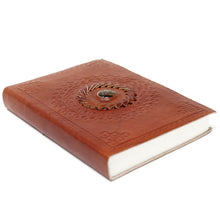 Load image into Gallery viewer, Leather Tigereye Notebook (7x5")