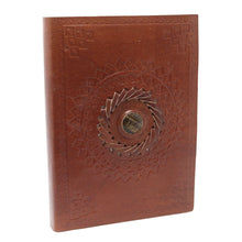 Load image into Gallery viewer, Leather Tigereye Notebook (7x5")