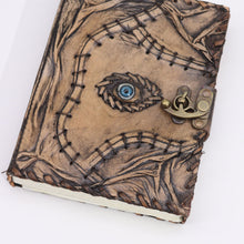 Load image into Gallery viewer, Brown Tan Book - Evil Eye Decor - 160 Deckle Edges Pages - 20x15cm