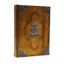 Load image into Gallery viewer, Heafty Coffee Tan Book - Zinc Owl Decor - 200 Deckle Edges Pages - 26x18cm
