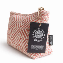 Load image into Gallery viewer, Nomad Sari Indian Jacquard Toiletry Bag - Coral Maze