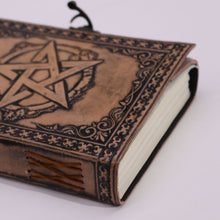 Load image into Gallery viewer, Pentacle - Esoteric Notebook - Anique Grey - 200 pages  Stich Edge- 17.5x12.5x3cm