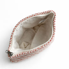 Load image into Gallery viewer, Nomad Sari Indian Jacquard Toiletry Bag - Coral Maze