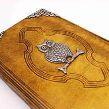 Load image into Gallery viewer, Heafty Coffee Tan Book - Zinc Owl Decor - 200 Deckle Edges Pages - 26x18cm