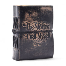 Load image into Gallery viewer, Fat Deckled Edge Leather Notebooks (5x3.5") - The Stories I Tell Myself
