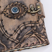 Load image into Gallery viewer, Brown Tan Book - Evil Eye Decor - 160 Deckle Edges Pages - 17x12.5cm