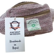 Load image into Gallery viewer, Cotton Hemp Style Belt (or Fanny) Bag - Wine