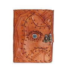 Load image into Gallery viewer, Light Brown Tan Book - Evil Eye Decor - 160 Deckle Edges Pages - 17x12.5cm