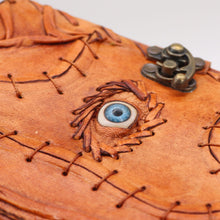 Load image into Gallery viewer, Light Brown Tan Book - Evil Eye Decor - 160 Deckle Edges Pages - 17x12.5cm