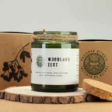 Load image into Gallery viewer, Greenman Woodwick Soy Candle - Woodland Zest