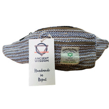 Load image into Gallery viewer, Cotton Hemp Style Belt (or Fanny) Bag - Blue