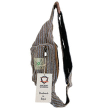 Load image into Gallery viewer, Cotton Hemp Style Belt (or Fanny) Bag - Blue