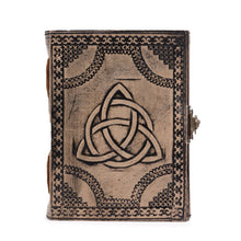 Load image into Gallery viewer, Circle Triquetra - Esoteric Notebook - Antique Grey - 200 pages  Stich Edge- 17.5x12.5x3cm