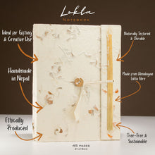 Load image into Gallery viewer, Lokta Mixed Flowers Notebook with Bookmark