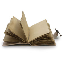 Load image into Gallery viewer, Leather "Bee Kind" Deckle-edge Notebook (7x5")