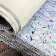Load image into Gallery viewer, Lokta Craft Wrapping Paper - Blue Cotton