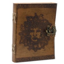 Load image into Gallery viewer, Leather Greenman Notebook (6x8")