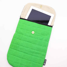 Load image into Gallery viewer, Laptop Padded Pouch - Frog Green - 14oz Stonewash