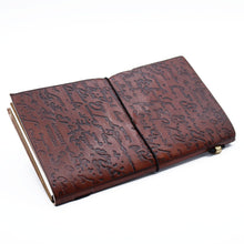 Load image into Gallery viewer, Handmade Leather Journal - Be the Change - Brown (80 pages)