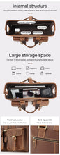 Load image into Gallery viewer, Leather Vintage Style Briefcase