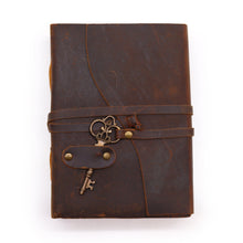 Load image into Gallery viewer, Oiled Leather Journal &amp; Key